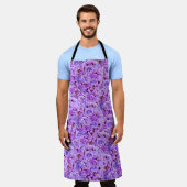 Lila Rose Blume Bouquet Schürze (Getragen)