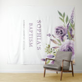 Lila Rose Blume Taufe Tapesti Wandteppich (Beispiel (Horizontal))