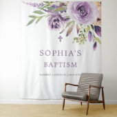 Lila Rose Blume Taufe Tapesti Wandteppich (Beispiel)