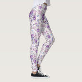 Lila Rose Blumenbeete Leggings (Rechts)