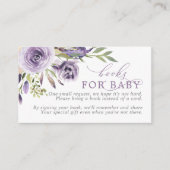 Lila Rose Blumenbuch für Babyverpackungskarte Begleitkarte (Vorderseite)