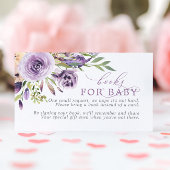 Lila Rose Blumenbuch für Babyverpackungskarte Begleitkarte