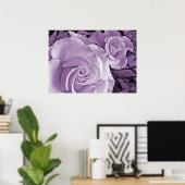 Lila Rose ~ Blumenposter Poster (Heimbüro)