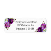 Lila Rose Blumenrückgabeadresse (Vorne)