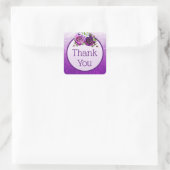 Lila Rose Blumenschmuck Danke Stickers (Tasche)