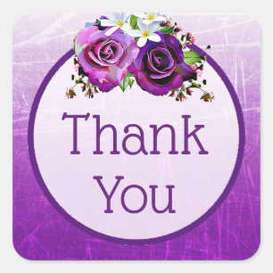 Lila Rose Blumenschmuck Danke Stickers