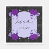 Lila Rose Blumenspinne Hochzeit im Herbst Serviette (Vorderseite)