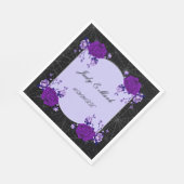 Lila Rose Blumenspinne Hochzeit im Herbst Serviette (Ecke)