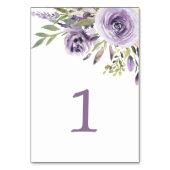 Lila Rose Blumentisch 1 Hochzeitsstimmung Tischnum Tischnummer (Vorderseite)