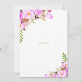 Lila Rose Blumenüberraschung 70. Geburtstagsparty Einladung (Rückseite)