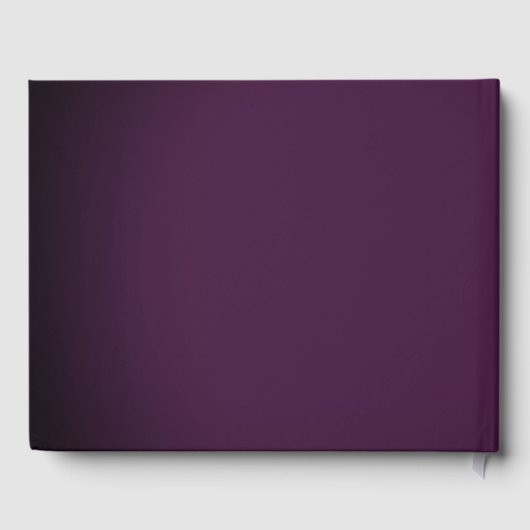 Lila Rose Blumenwirbel Quinceanera Gold Gästebuch (Rückseite)