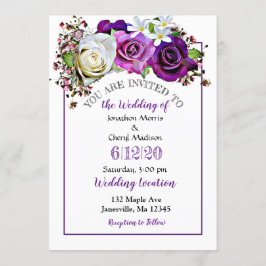 Lila Rose Blumenzausflüge Einladung