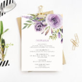 Lila Rose Blumenzettel Begleitkarte