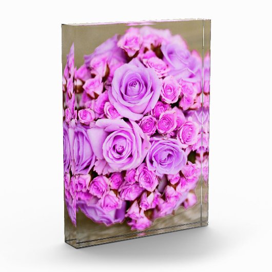 Lila Rose Bouquet-Blume Fotoblock (Links)