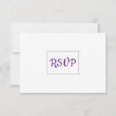 Lila Rose Bouquet Bokeh Wedding RSVP Karte (Rückseite)