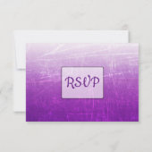 Lila Rose Bouquet Elegante Wedding RSVP Karte (Rückseite)