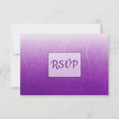 Lila Rose Bouquet Elegante Wedding RSVP Karte (Rückseite)