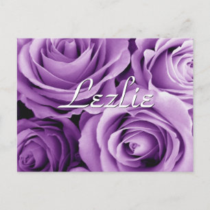 Lila Rose Bouquet Geschenkartikel für ihr V2 Postkarte