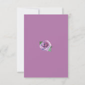 Lila Rose Bouquet Hochzeitskarten RSVP Karte (Rückseite)