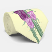 Lila Rose Bouquet Krawatte (Gerollt)