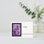 LILA Rose Bouquet Platzkarte - Hochzeitsempfang (Stehend Vorderseite)