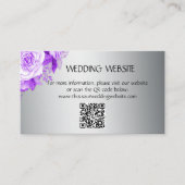 Lila Rose Bridal Bouquet Silver Wedding Website Begleitkarte (Vorderseite)