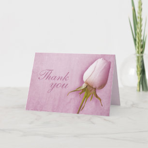 Lila Rose bud Hochzeit danke Kartenlandschaft