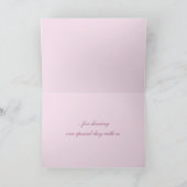 Lila Rose bud Hochzeit danke Kartenlandschaft (Innenseite)