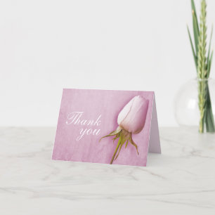 Lila Rose bud Hochzeit danke Kartenlandschaft