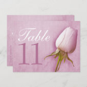 Lila Rose bud Hochzeit Tischnummer 10-39 Karte (Vorne/Hinten)