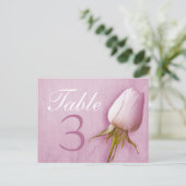 Lila Rose bud Hochzeit Tischnummer 1-9 Postkarte (Stehend Vorderseite)