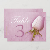 Lila Rose bud Hochzeit Tischnummer 1-9 Postkarte (Vorne/Hinten)