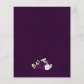 Lila Rose Budget Hochzeitsempfang Einladung (Rückseite)