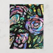 Lila Rose Collage Postkarte (Vorderseite)