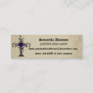 Lila Rose Cross Gothic Visitenkarte