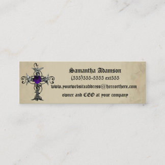 Lila Rose Cross Gothic Visitenkarte