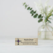Lila Rose Cross Gothic Visitenkarte (Stehend Vorderseite)