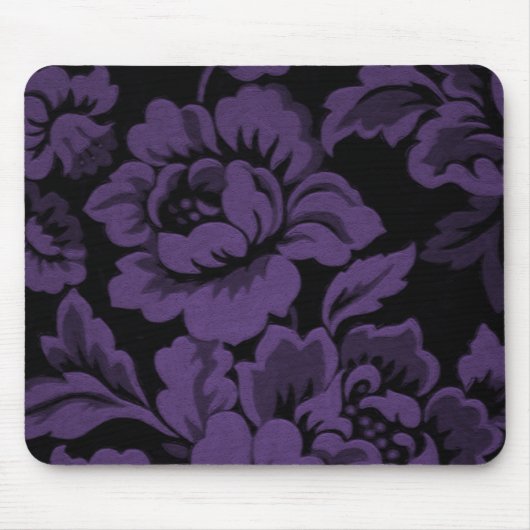 Lila Rose Damask Mousepad (Vorne)