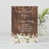 Lila Rose des Hochzeitlandes Einladung (Stehend Vorderseite)