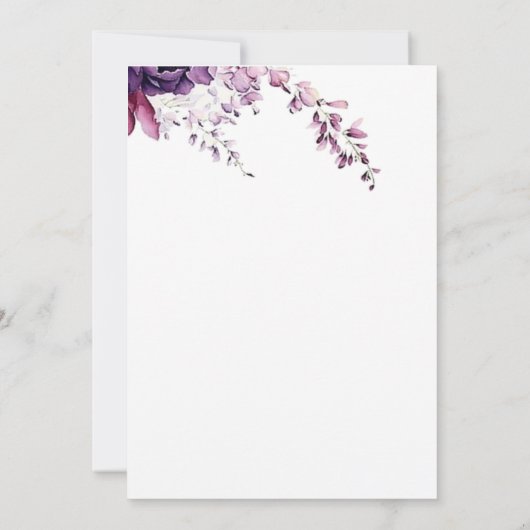 Lila Rose Einladung (Rückseite)