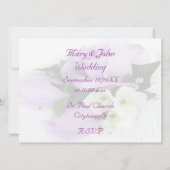 Lila Rose Einladung zur Hochzeit (Rückseite)