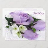 Lila Rose Einladung zur Hochzeit (Vorne/Hinten)