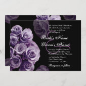 Lila Rose Einladung zur Hochzeit Metallic (Vorne/Hinten)