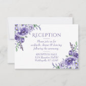 Lila Rose | Einschließung eines eleganten, florale RSVP Karte (Vorderseite)