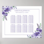 Lila Rose | Elegant Boho Floral 10 Seat Chart Poster (Vorne)