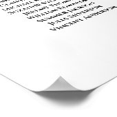 Lila Rose Elegante 9 Tafelübersicht Poster (Ecke)