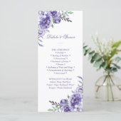 Lila Rose | Elegante Blumenzeremonie Programm (Stehend Vorderseite)