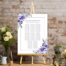 Lila Rose | Elegante, florale 10 Top-Sitzplakette Poster