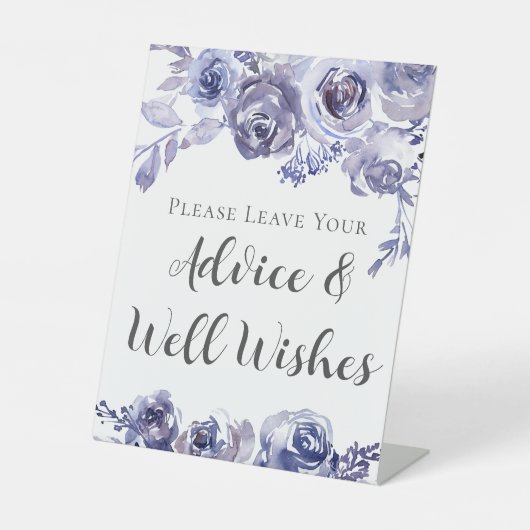 Lila Rose Elegante Hochzeitsberatung Gut wünscht Sockelschild (Vorderseite)