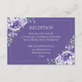 Lila Rose | Elegante Violettflora Wasserfarbe Begleitkarte (Vorderseite)